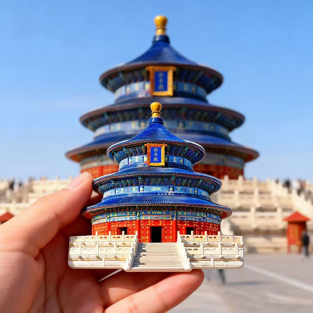 Fridge Magnet of the Hall of Prayer for Good Harvests at Temple of Heaven, symbolizing abundant wealth and good fortune. - Image 5